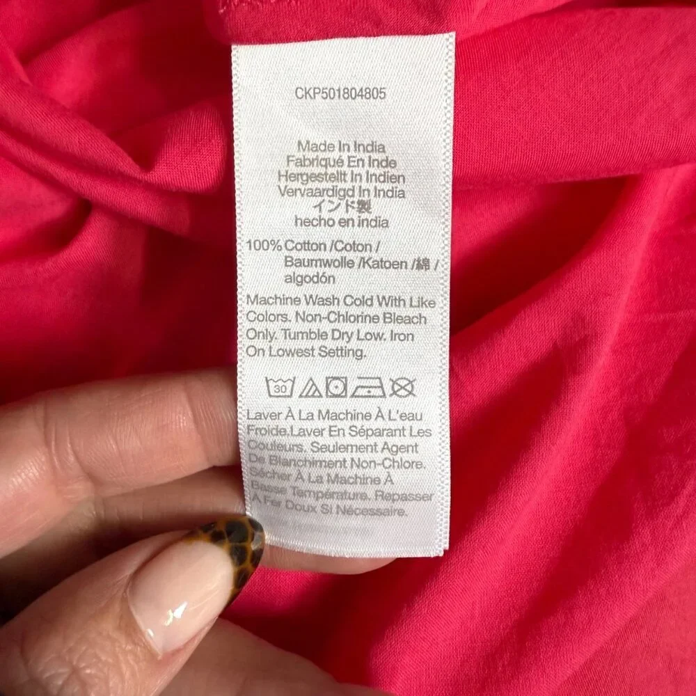NWT Madewell Embroidered Donna Pleated Mini Dress Watermelon sz medium Pockets - Picture 7 of 16